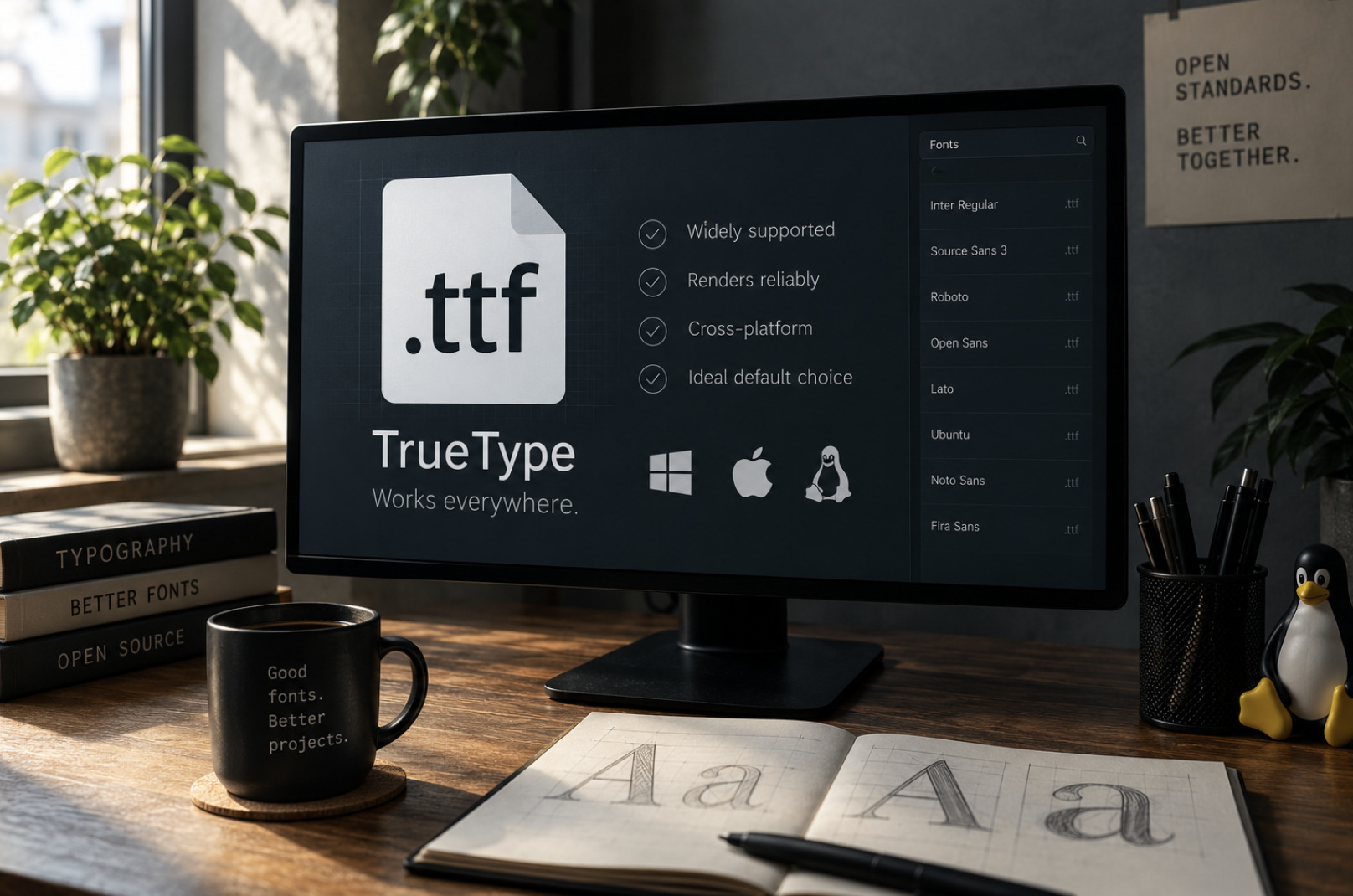 TrueType, OpenType and Type 1 and What Sets Them Apart
