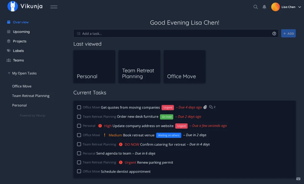 Vikunja: A Modern GPL Task Manager for the Self-Hosted Generation